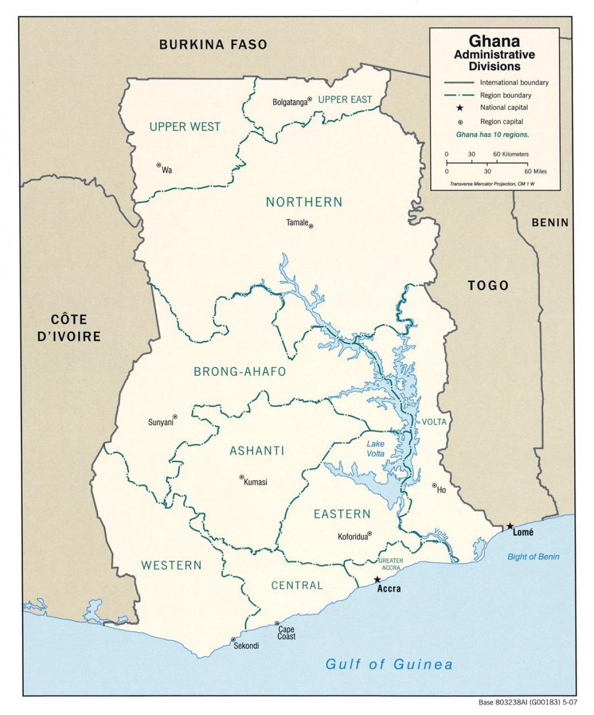 visa karta av ghana