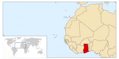 Ghana plats på världskartan